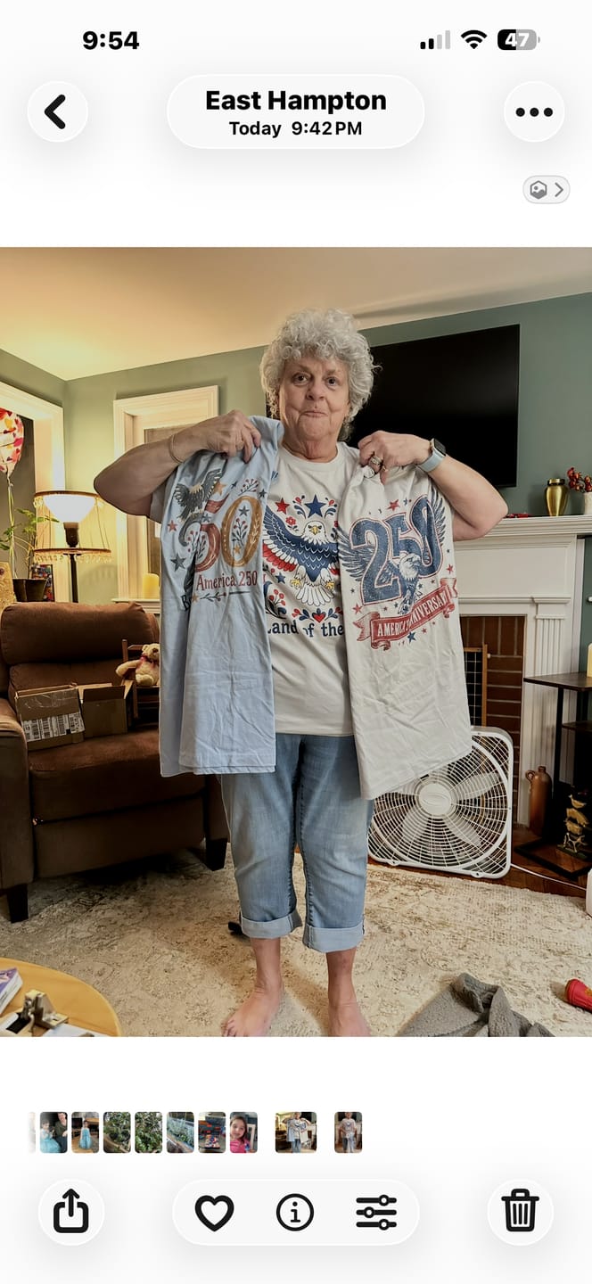 Customer photo review of Land of the Free Eagle Tee