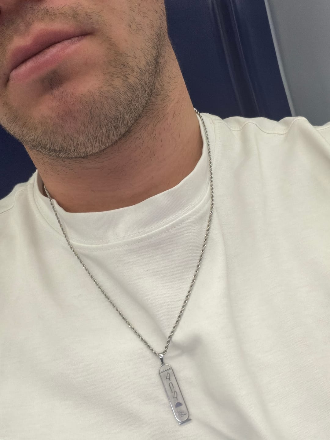 Customer photo review of Collier Personnalisé Hiéroglyphes Égyptiens