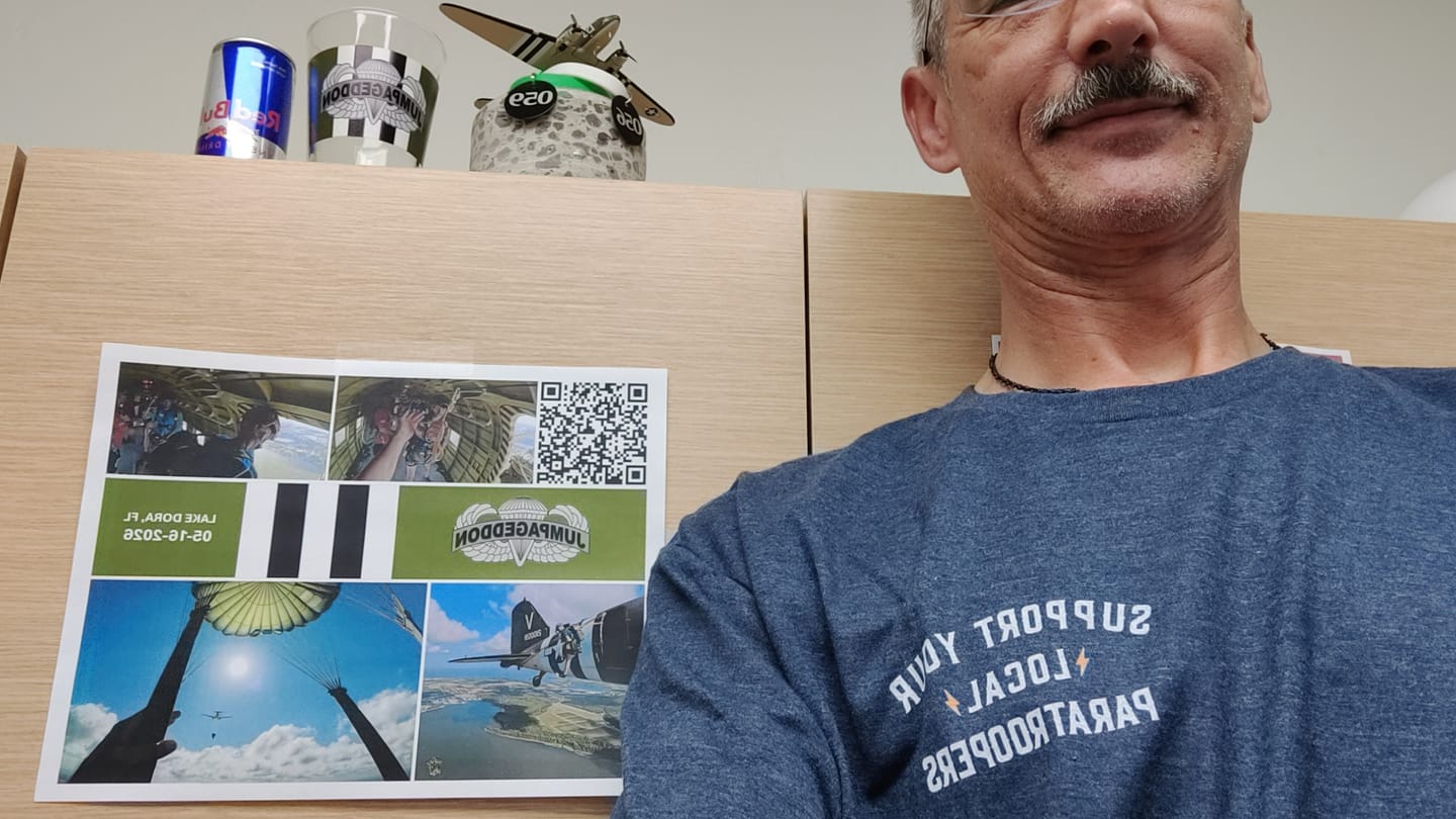 Customer photo review of Support Your Local Paratroopers Athletic Shirt