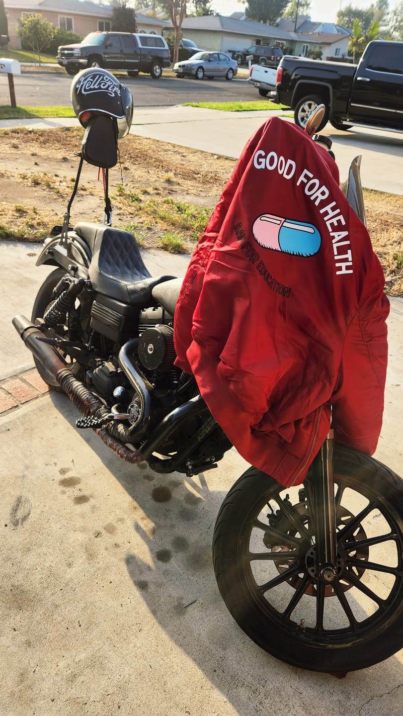 Customer photo review of “Good For Health” Bomber Jacket
