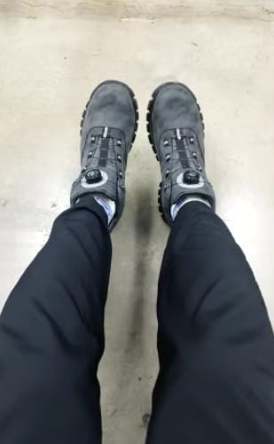 Customer photo review of Bottines de Sécurité Imperméables avec Bouton Rotatif