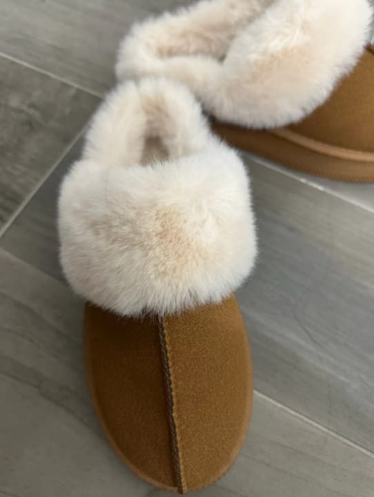 Customer photo review of Chaussons d'Hiver Chaudes Fourrées