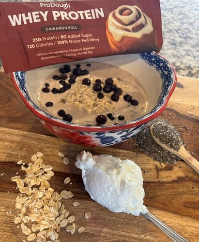 Customer photo review of Whey Protein Powder - Single Serving Sample Stick Packs