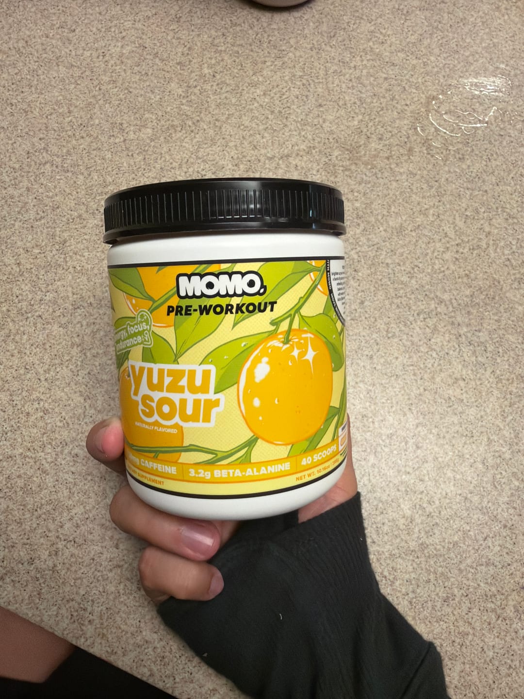 Customer photo review of MOMO® Pre-Workout | Yuzu Sour | 40 Scoops