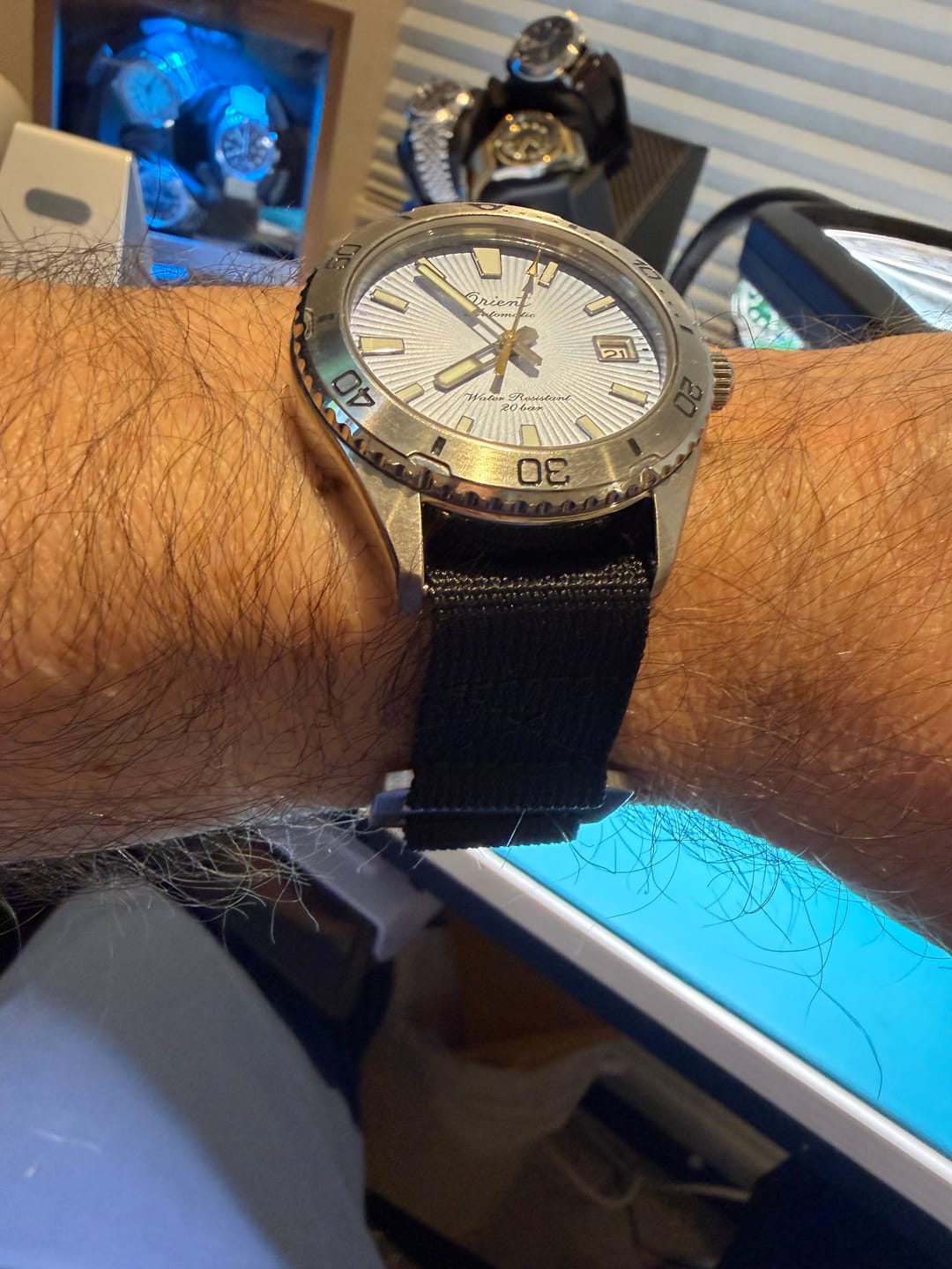 Customer photo review of Glomar Explorer - Hook And Loop Watch Strap