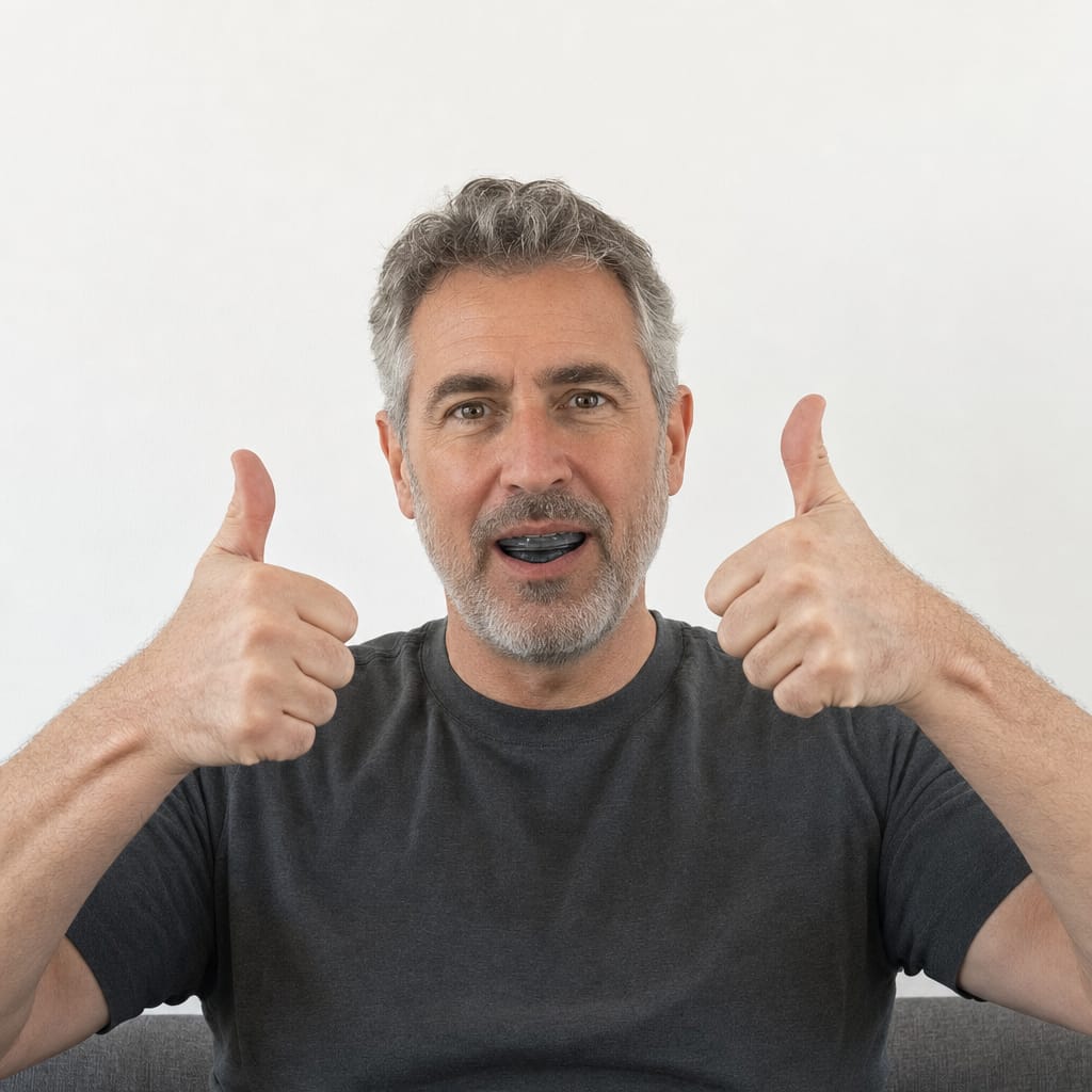 Customer photo review of NoSnore Pro™ Anti-Snoring Mouthpiece