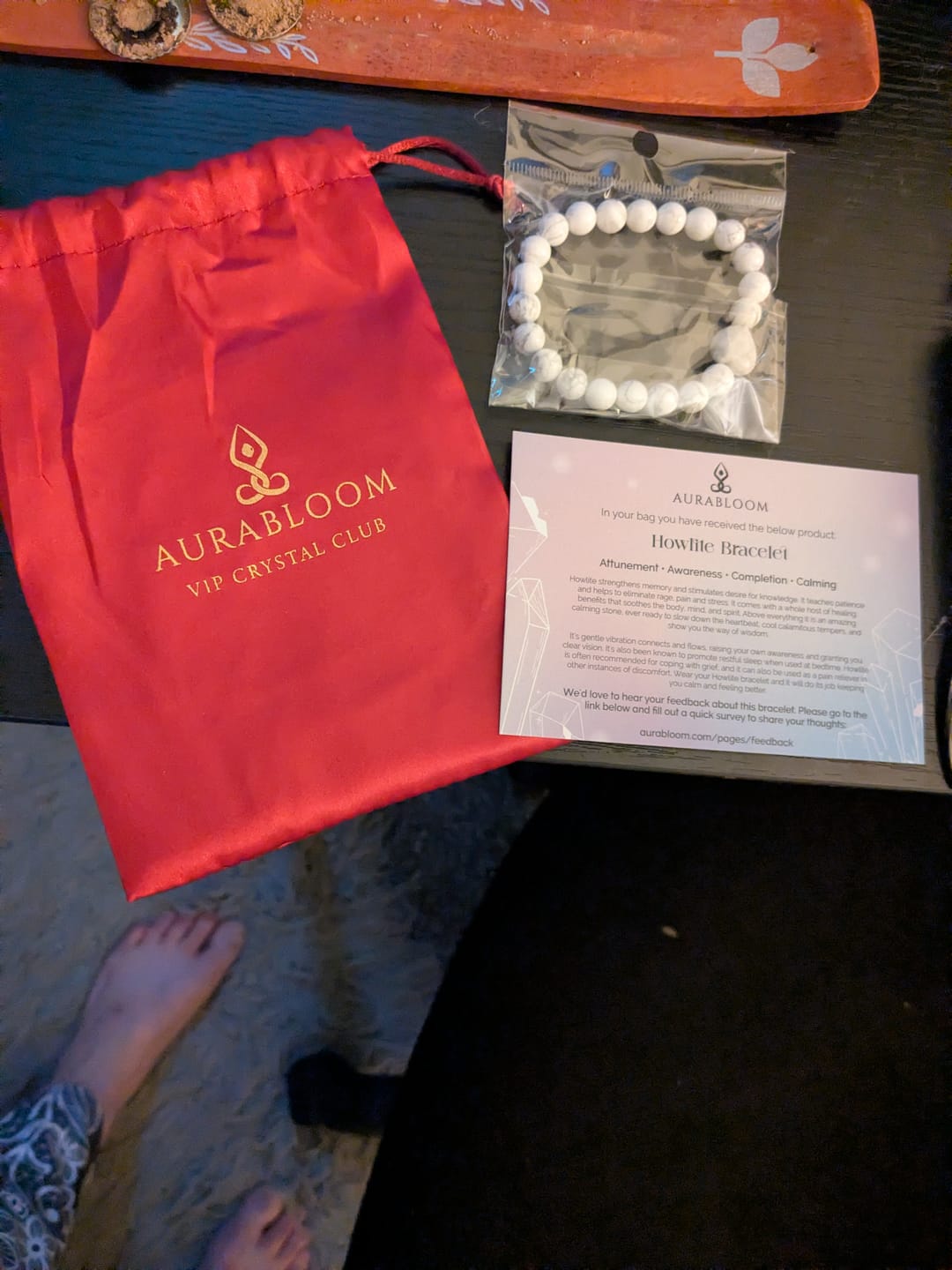 Customer photo review of White Howlite Bracelet