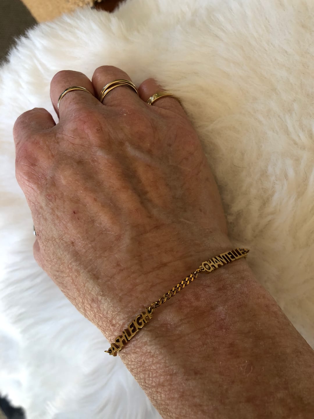 Customer photo review of Custom Name Bracelet