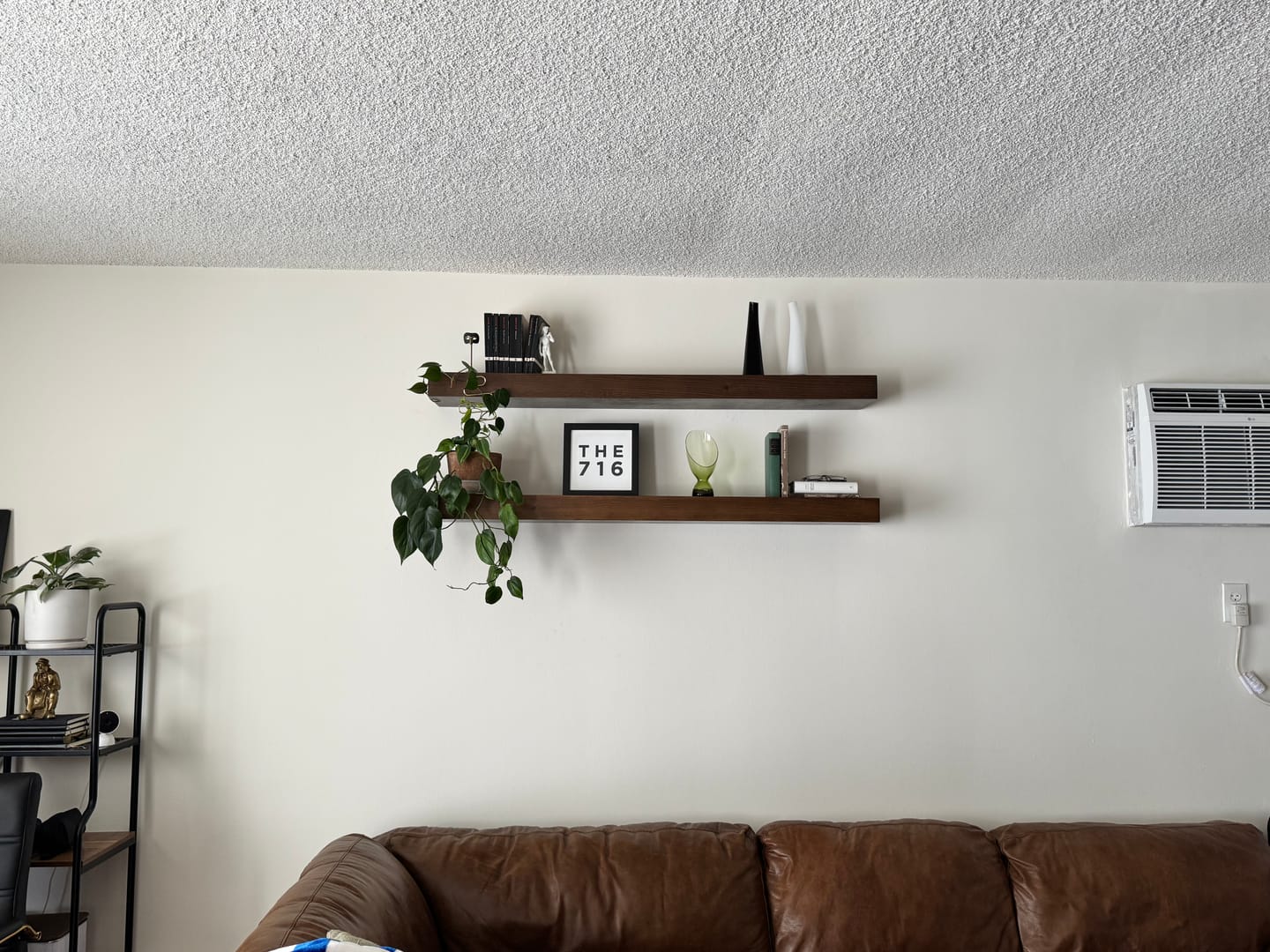 Customer photo review of Modern 3" Thick Floating Shelves