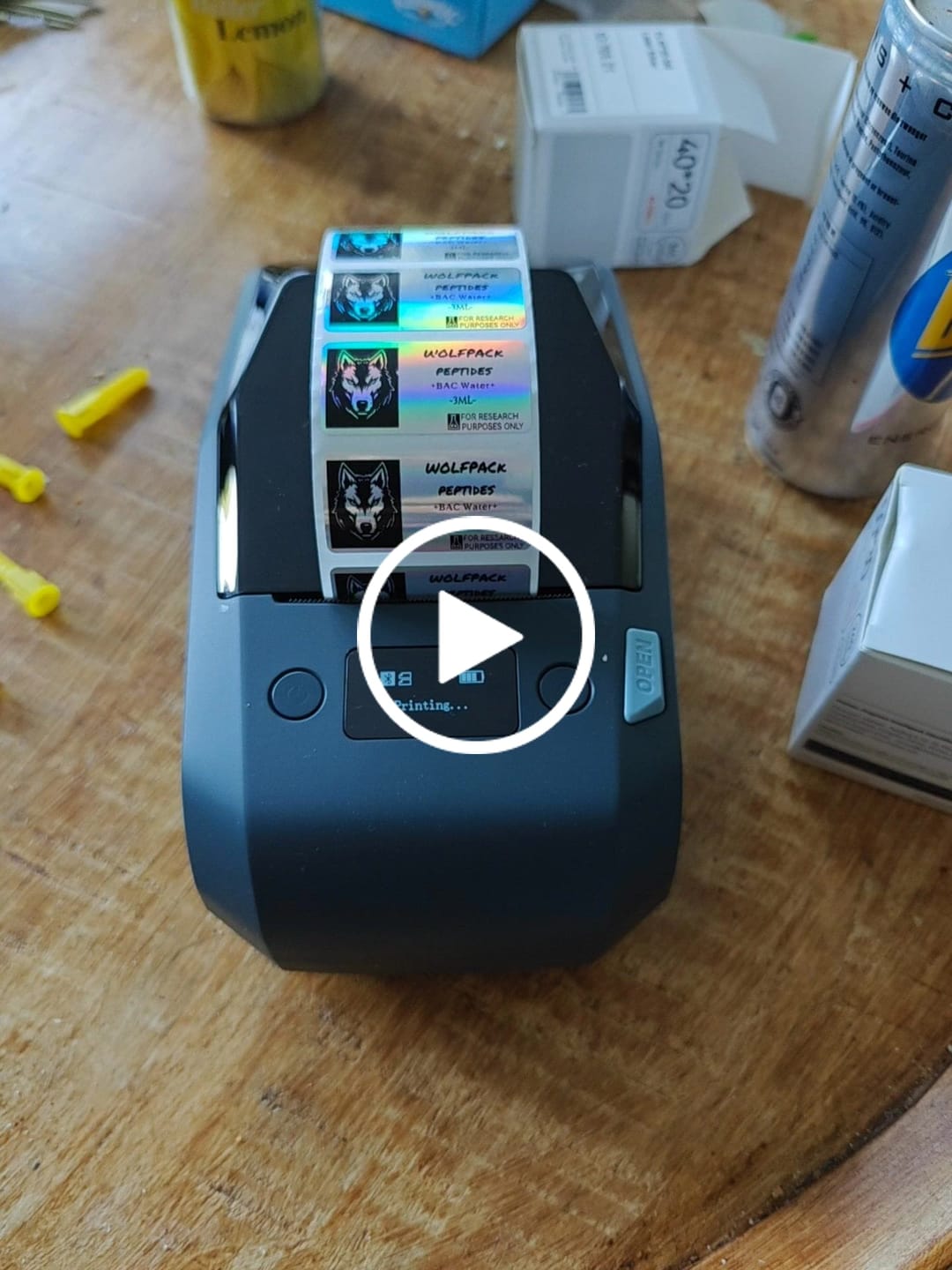 Customer video review of Hologram Label Paper for M2/M3, Suitable for Medicine Bottle Labeling