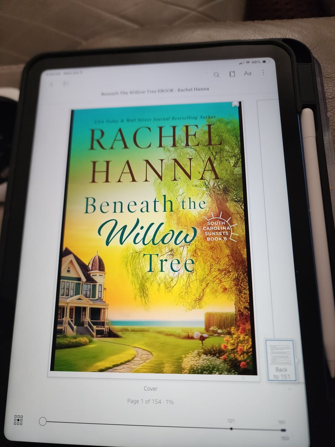 Customer photo review of Beneath The Willow Tree - South Carolina Sunsets Book 8 (Ebook)