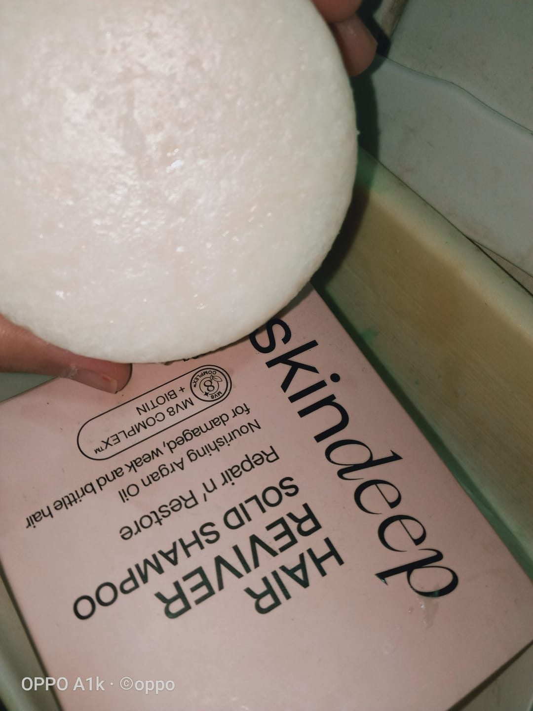 Customer photo review of HAIR REVIVER - Argan Oil Solid Shampoo