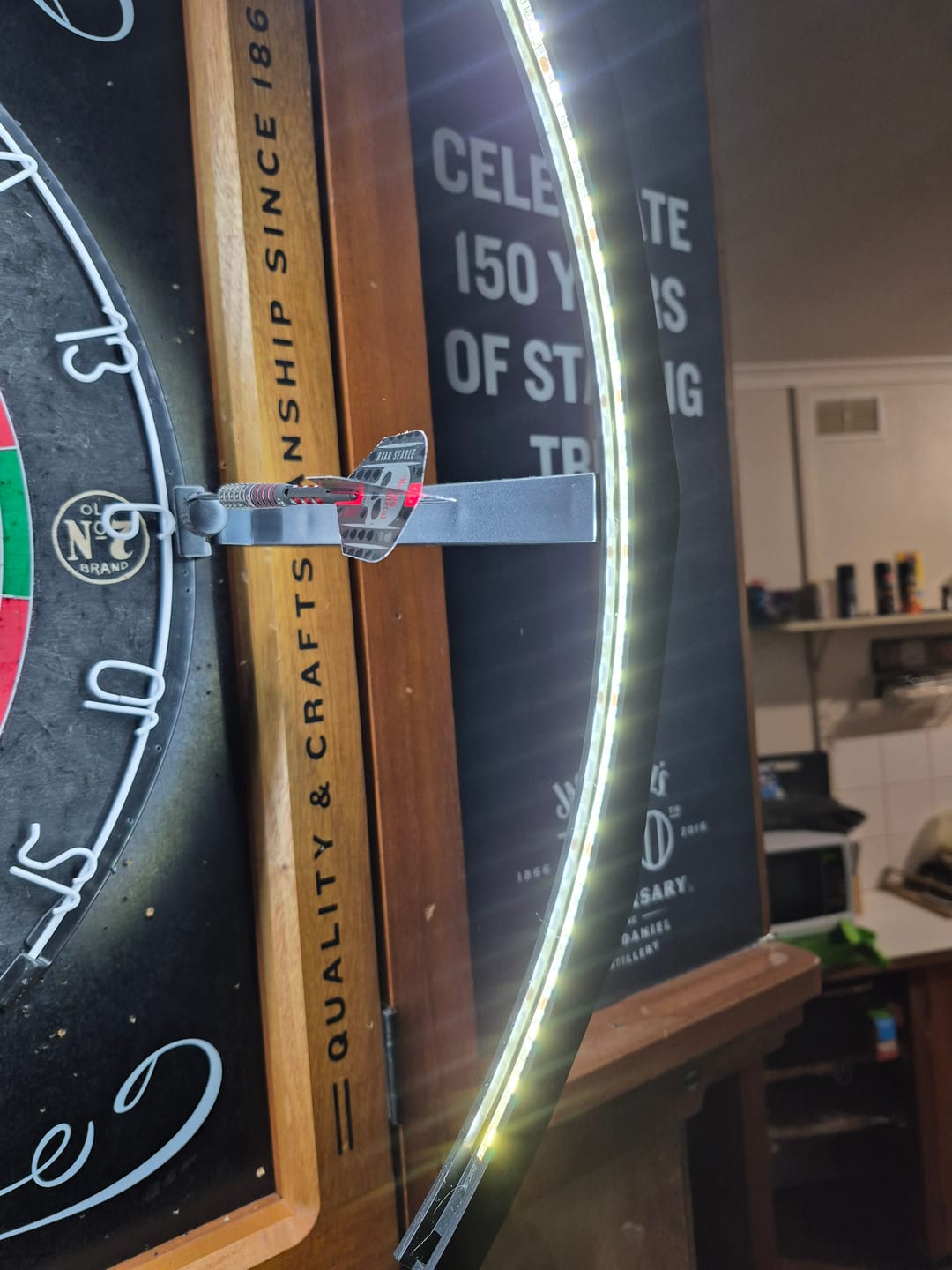 Customer photo review of Shot - Lumen Core Dartboard Lighting System