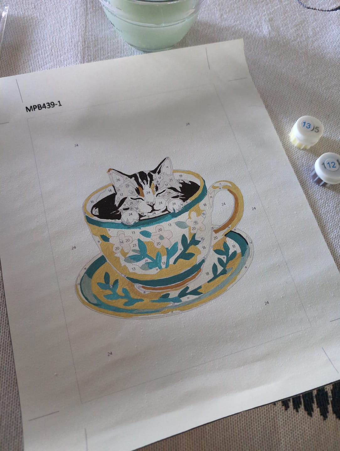 Customer photo review of 6 Mini Paintings - Cats in Cups Set