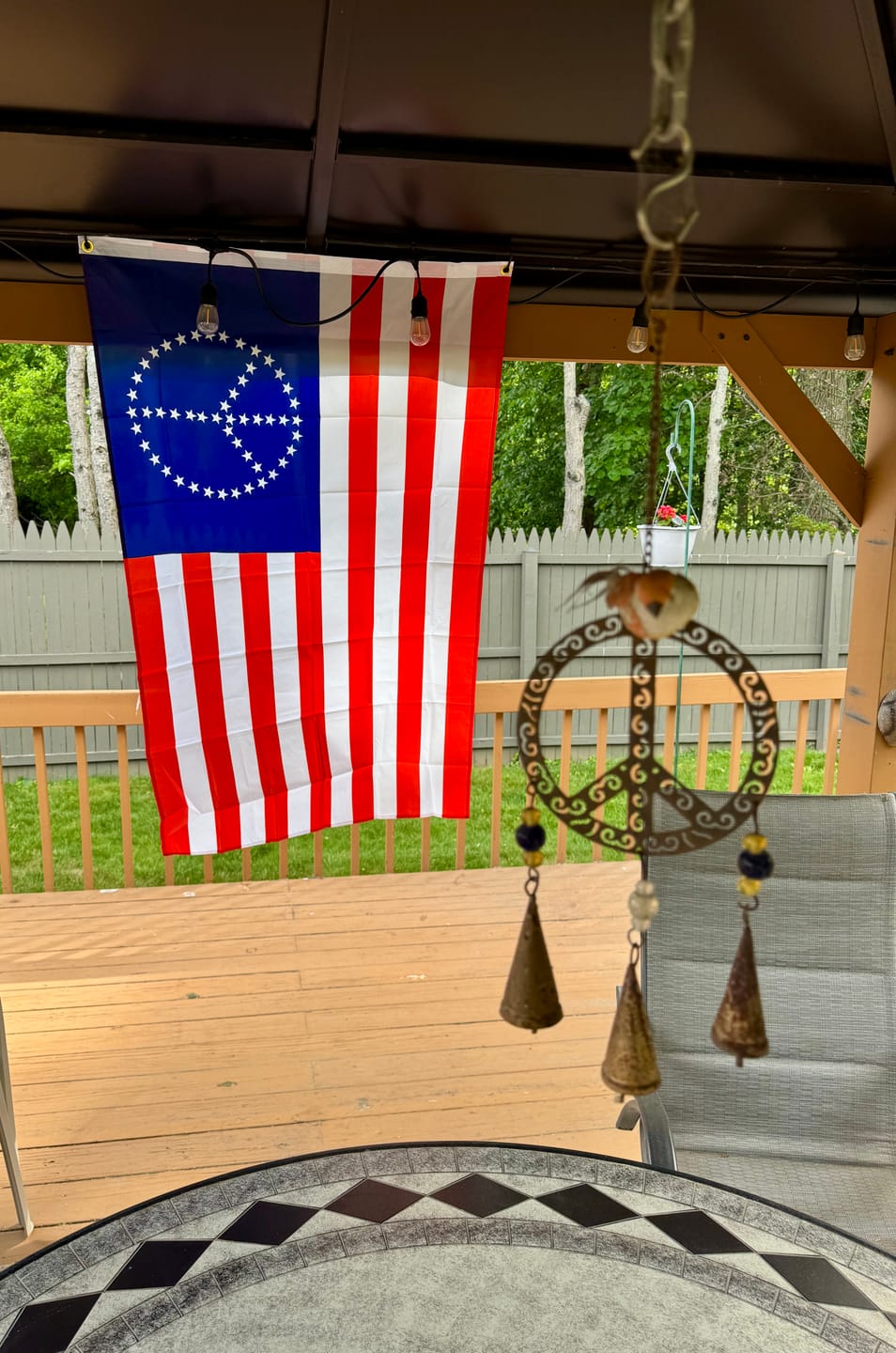 Customer photo review of USA Peace Stars Flag