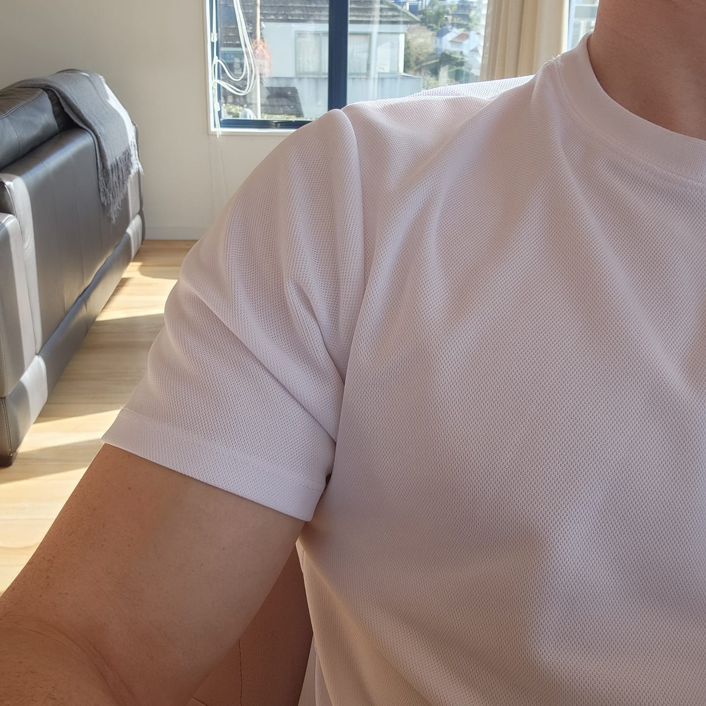 Customer photo review of Podium Adults Poly Tee - 7PNFT - 3