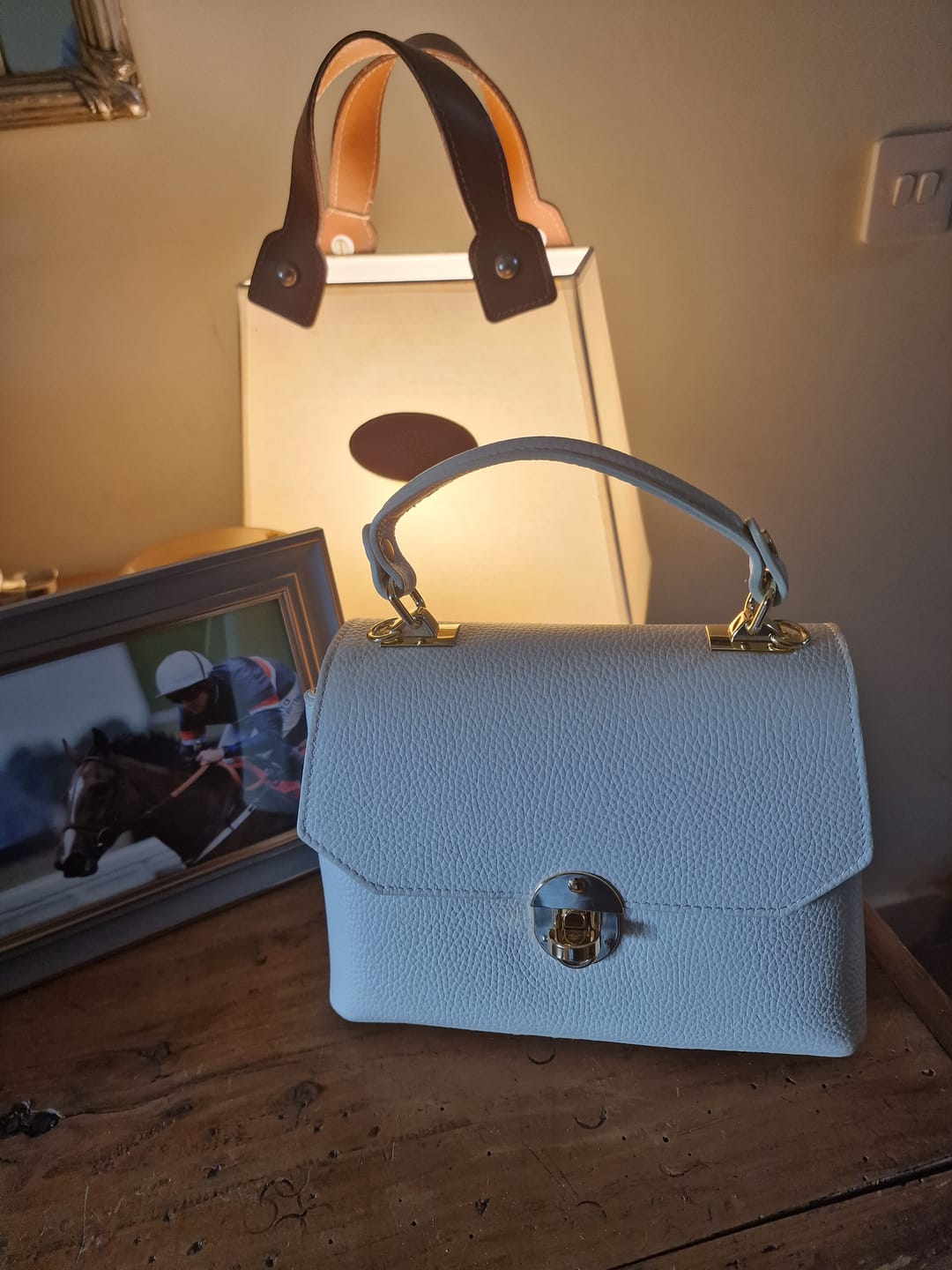 Customer photo review of The Lucinda Top Handle Bag