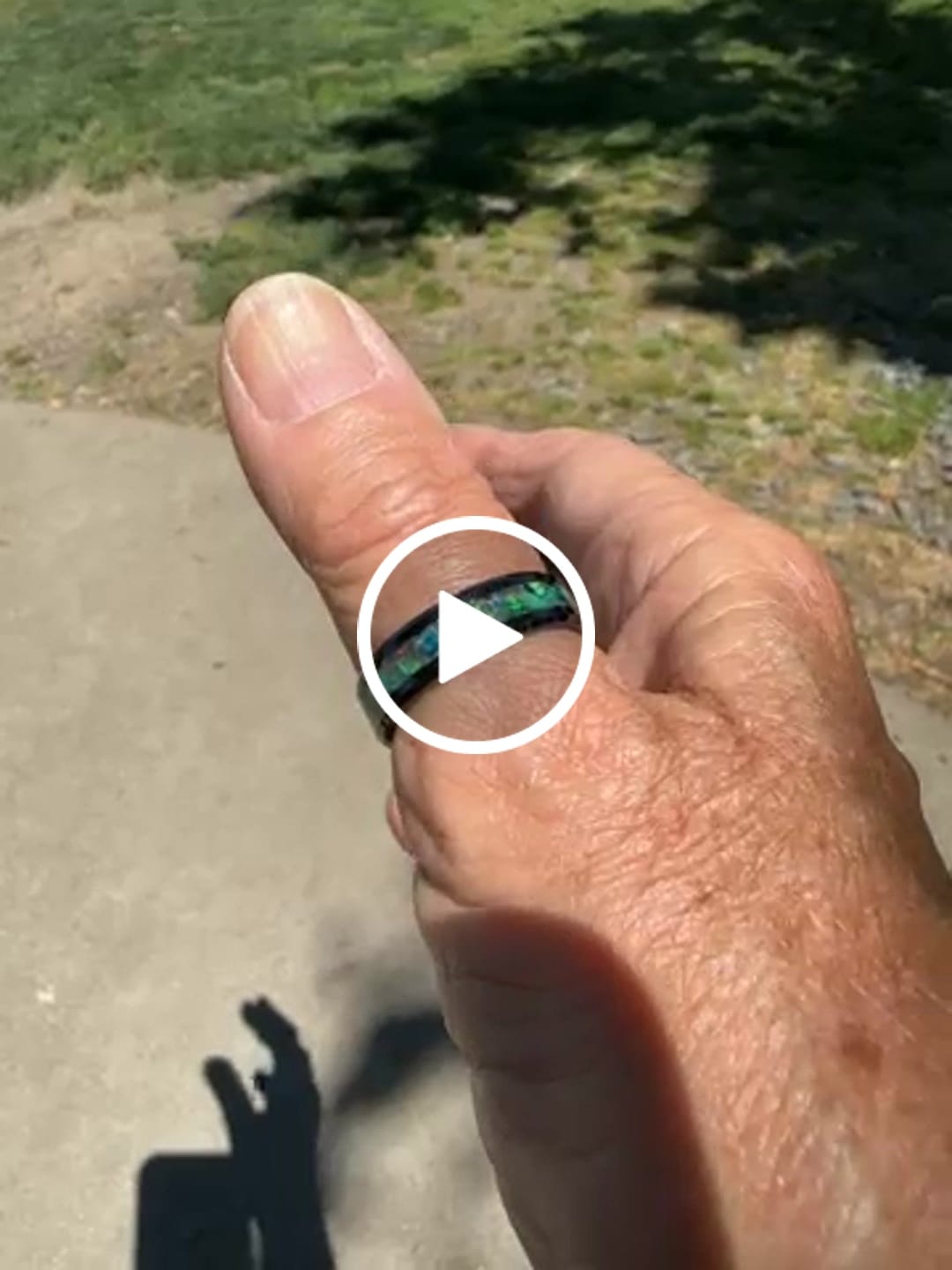 Customer video review of Titanium Carbide Ring with Cremation Ashes