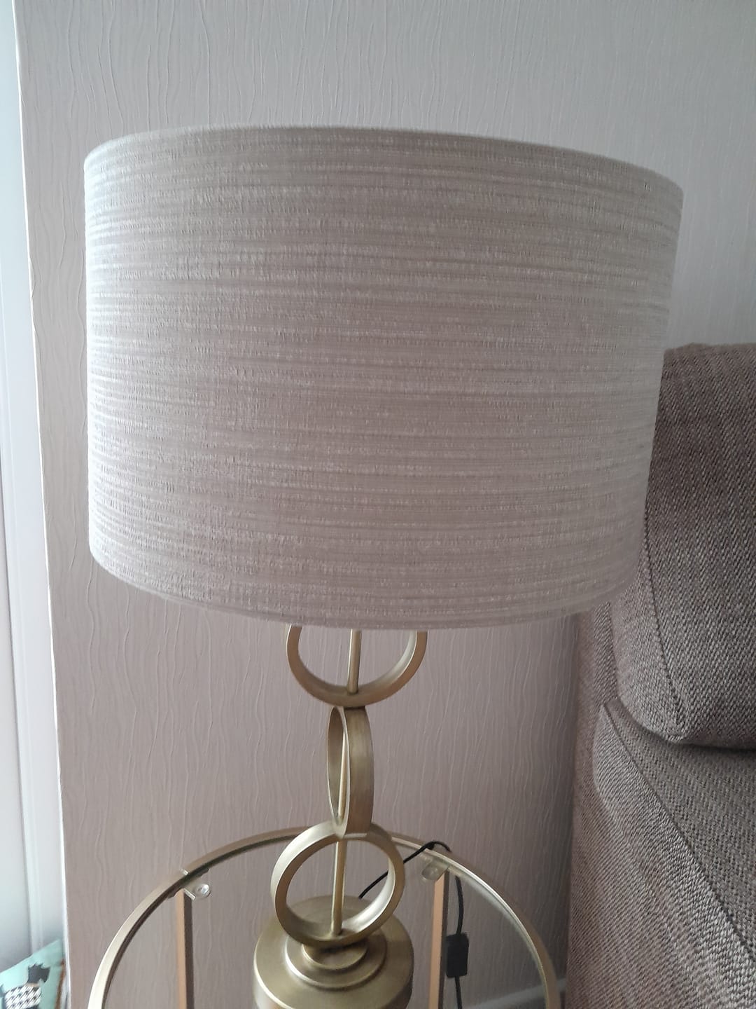 Customer photo review of Natural Fabric Lampshade