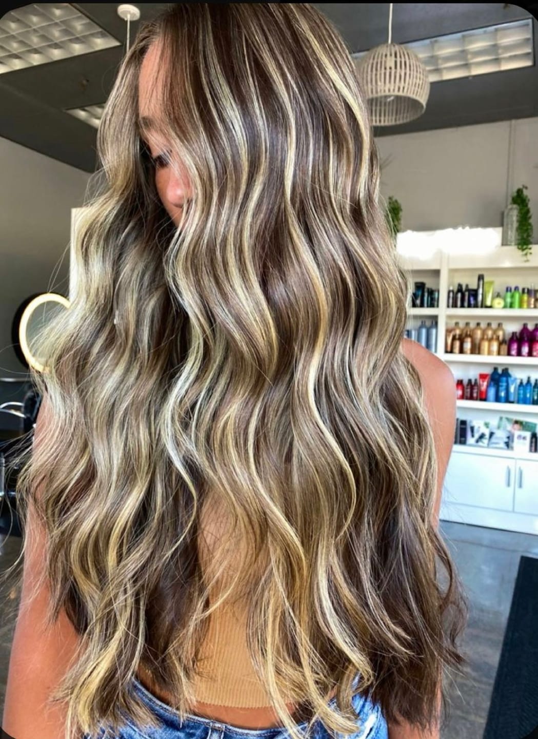 Customer photo review of Invisible Tape in Extensions Balayage Virgin Hair (#4/8/4/22/800)