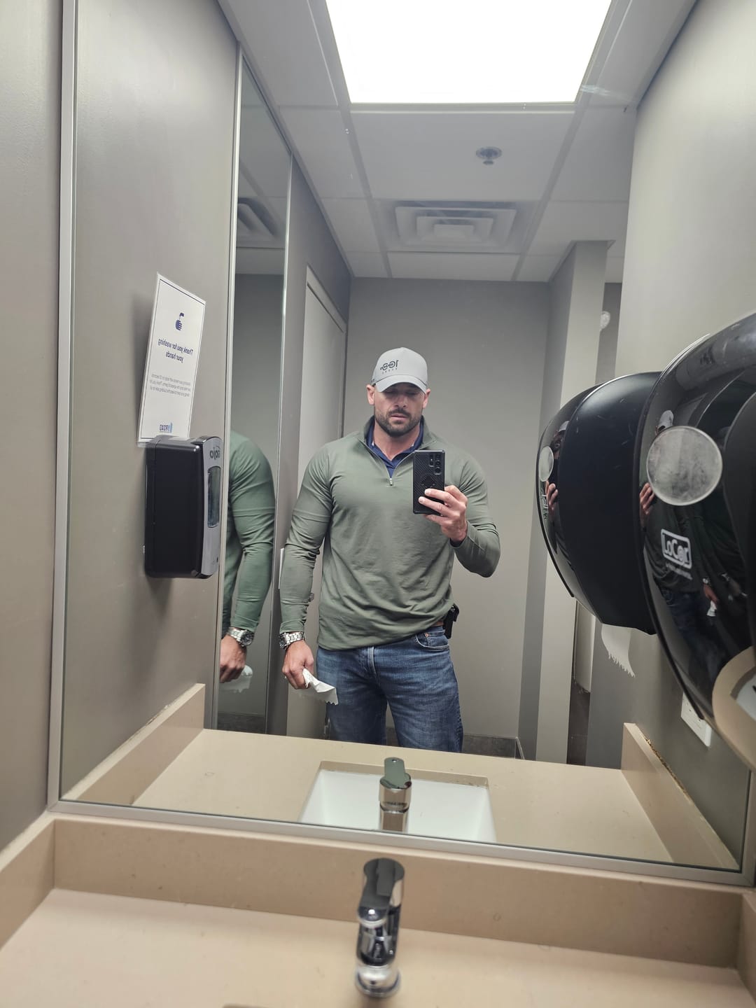 Customer photo review of Fitted Performance Quarter Zip