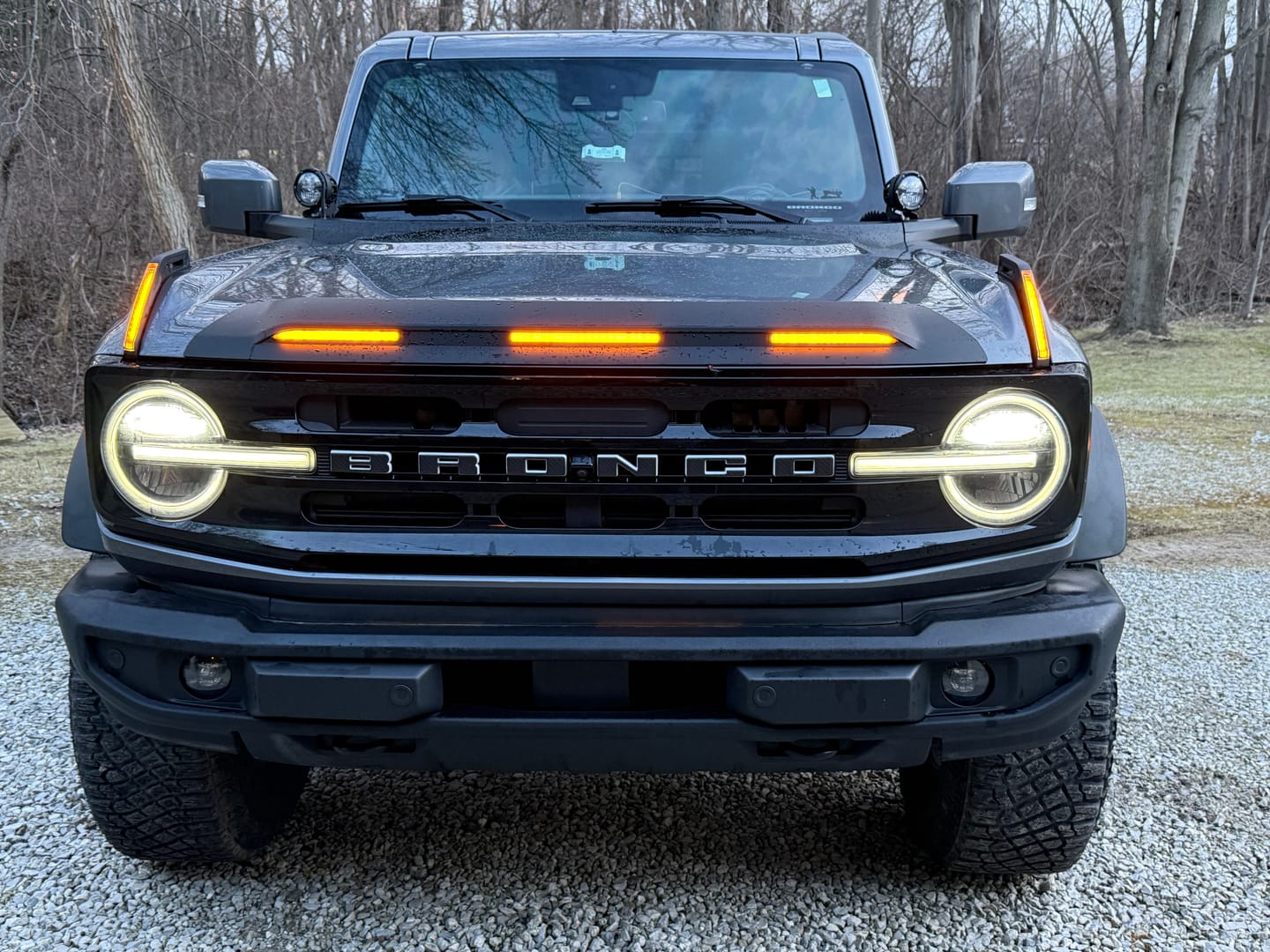 Customer photo review of Front Hood Protector Stone Guard W/ Amber LED For 21+ Ford Bronco
