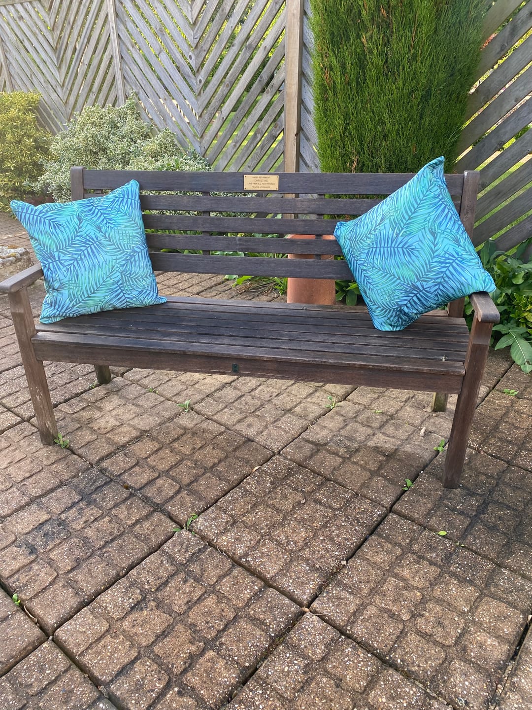 Customer photo review of Tropical Leaves Water Resistant Fabric