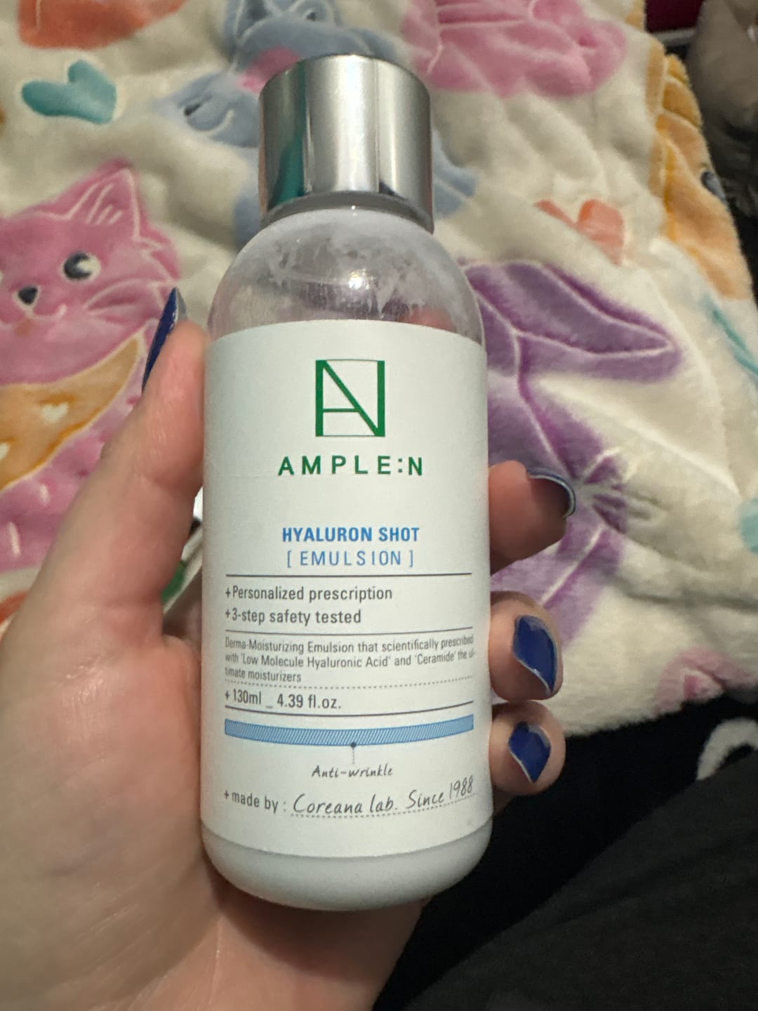 Customer photo review of Crema facial fluida hidratante Amplen Ácido Hialurónico 130ml