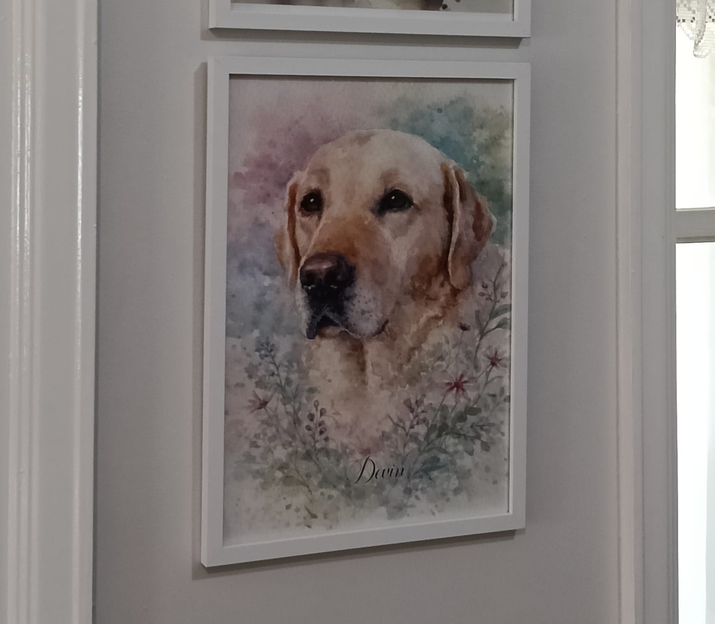Customer photo review of Personalised Poster With Dog or Cat - Watercolour