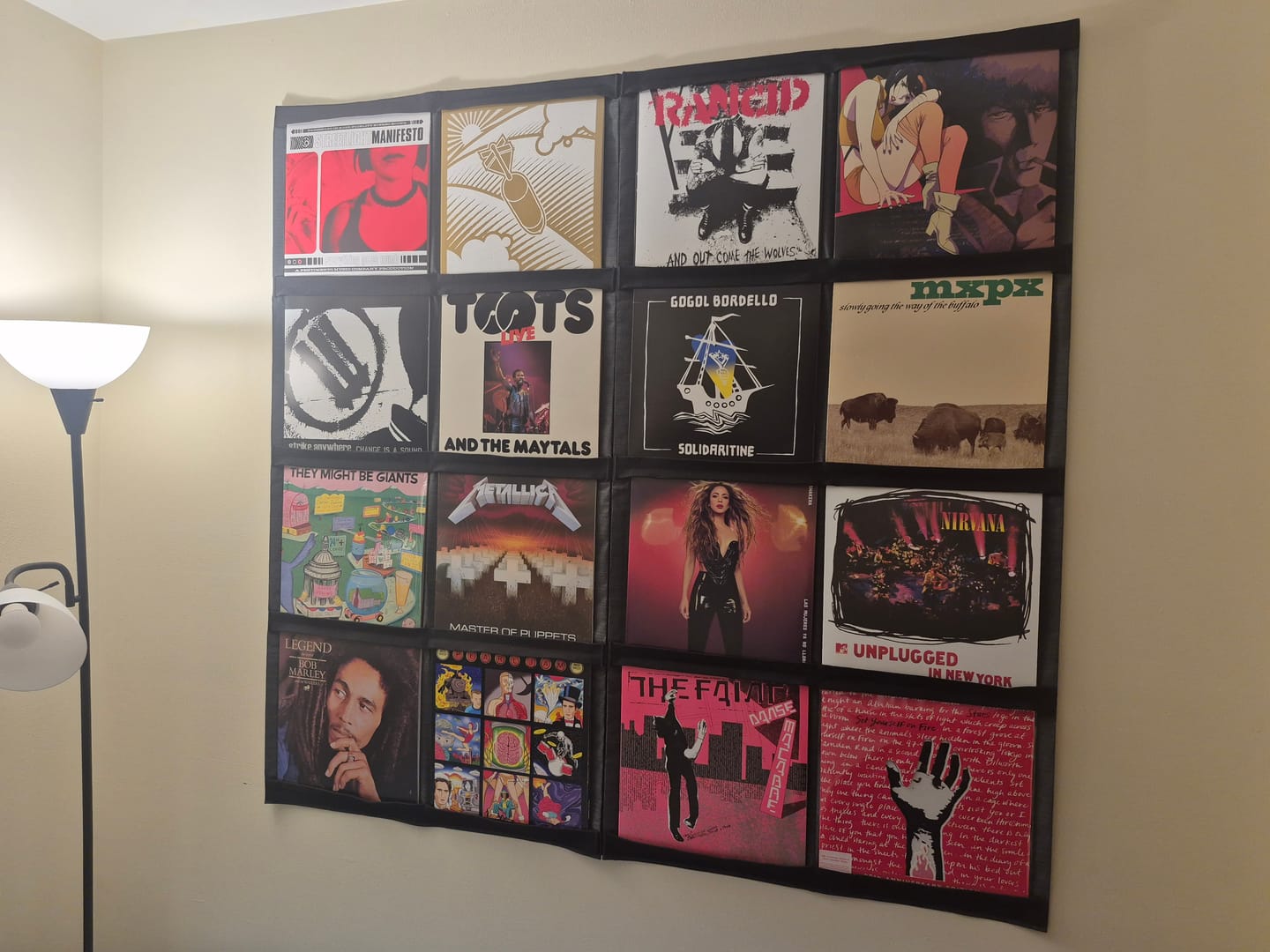 Customer photo review of 12" Vinyl Record Display Frame - LP Wall Storage