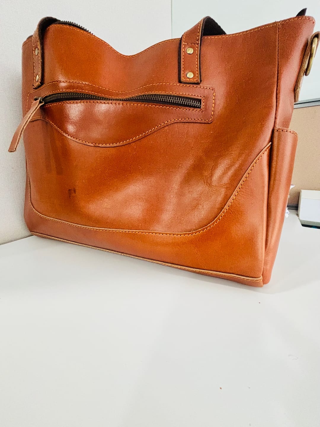Customer photo review of Luxury Kodiak Tote - Tan