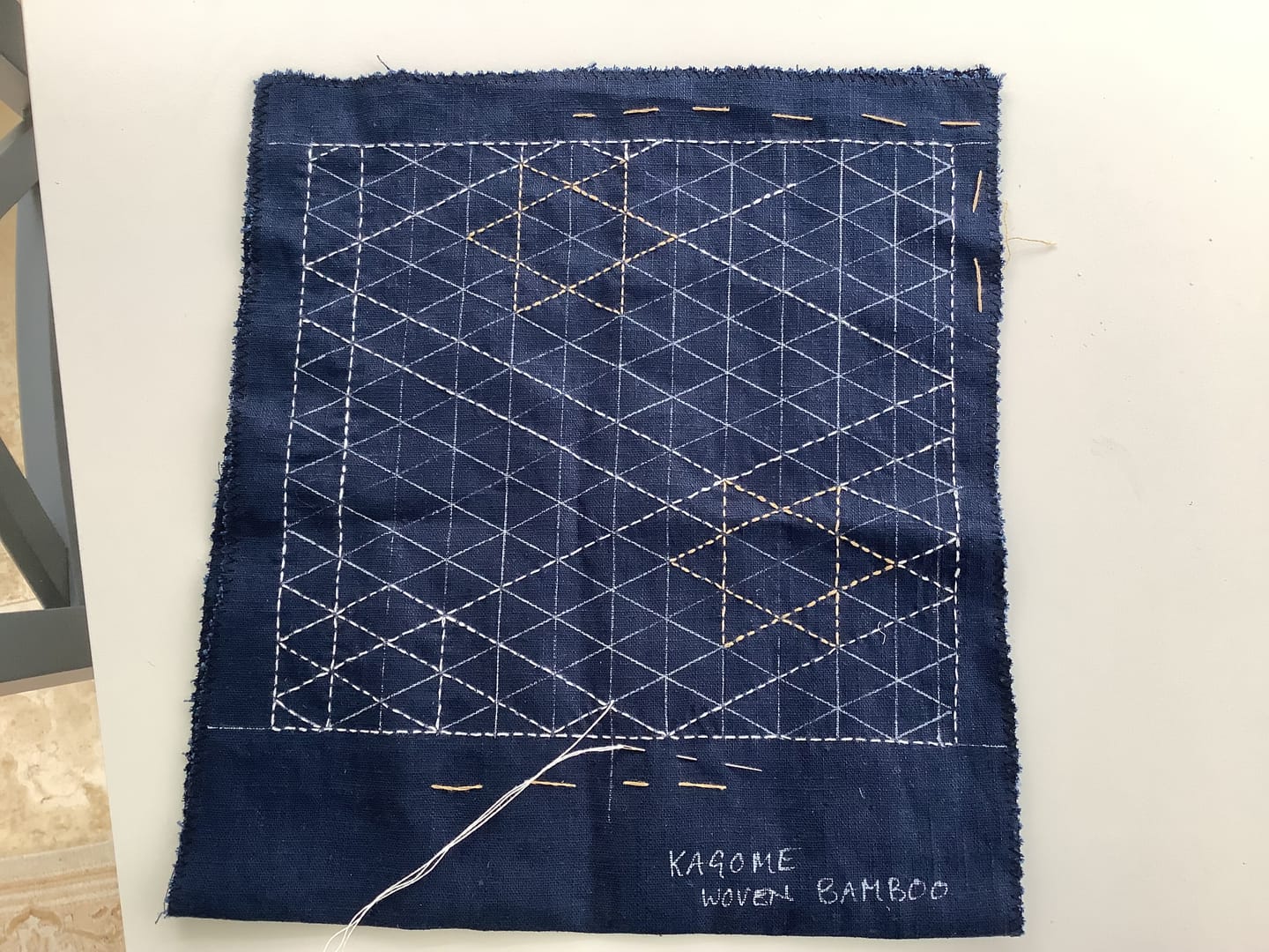 Customer photo review of Remnants of Washed Linen Blend Fabric