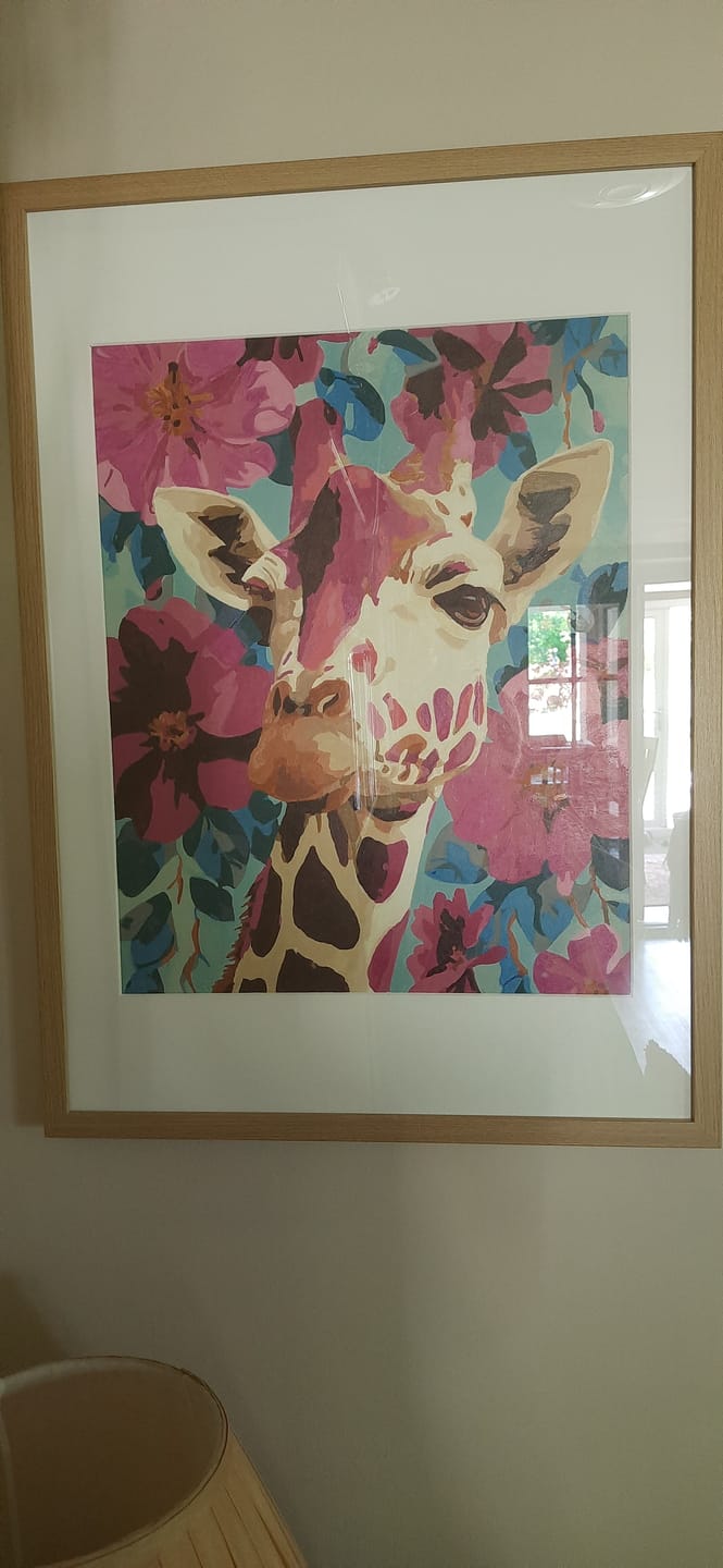 Customer photo review of Purple Giraffe | Paint by Number