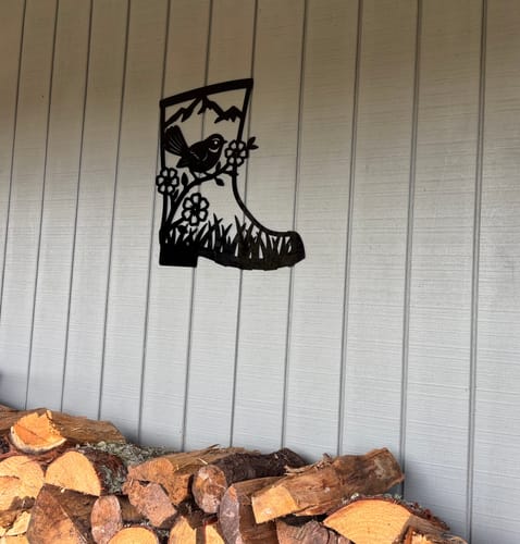 Customer photo review of Fantail Gumboot Wall Art