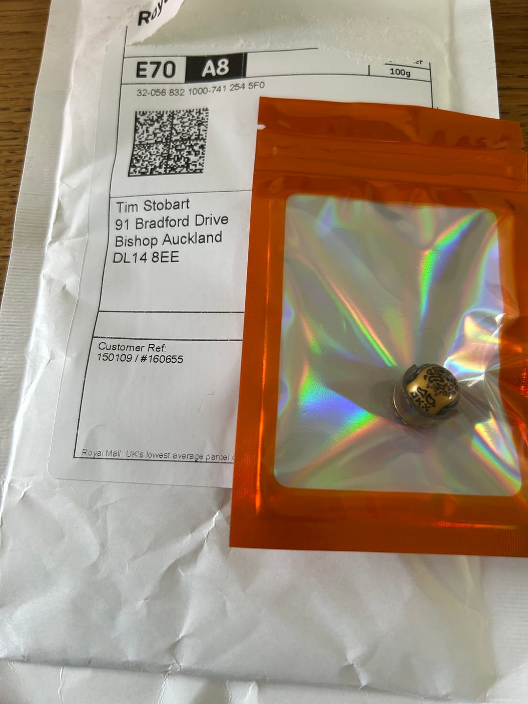 Customer photo review of Lando Champion 2025 Pin Badge