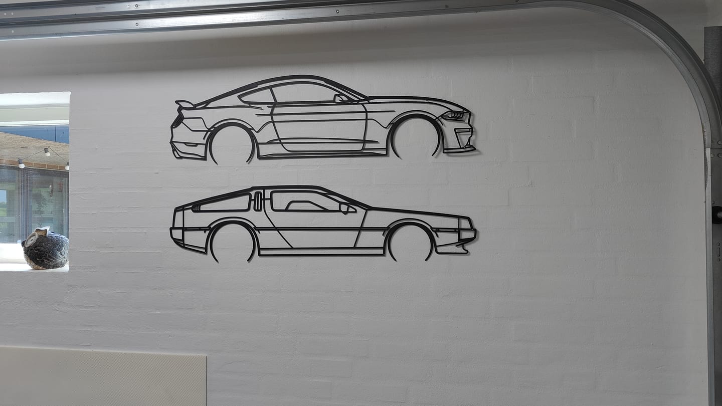 Customer photo review of Delorean Detailed Silhouette Metal Wall Art