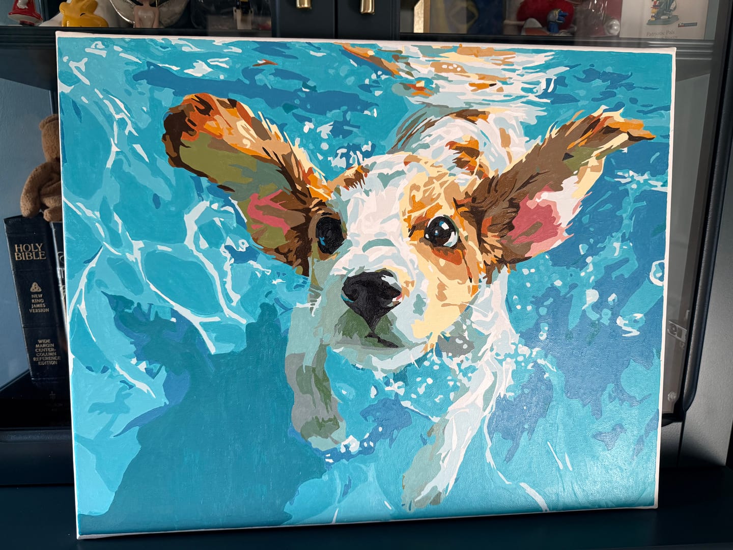 Customer photo review of Underwater swimmer | Paint by Number