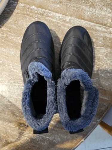 Customer photo review of Bottes Matelassées d’Hiver Imperméables avec Fourrure – Style et Confort