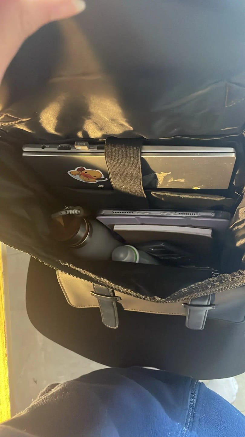 Customer photo review of Sac à Dos Cartable Noir