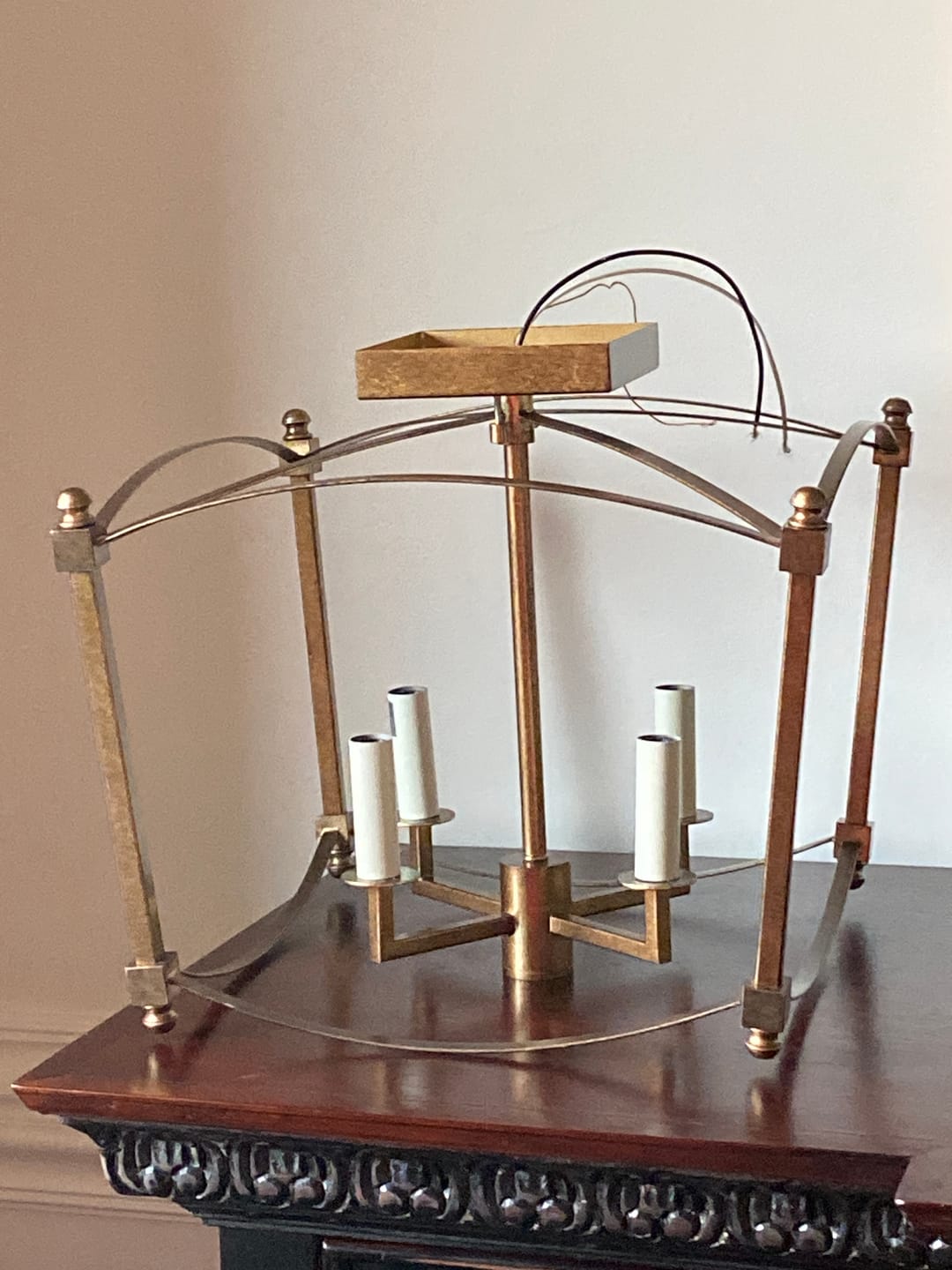 Customer photo review of 4-light French Antique Candle Style Lantern Semi Flush