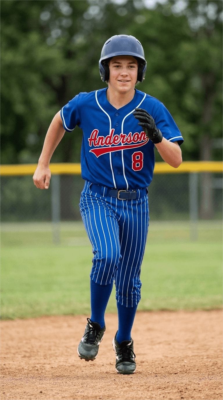 Customer photo review of Custom Stitched Baseball Jersey Navy Red White | Personalized Name & Number | Team Uniform