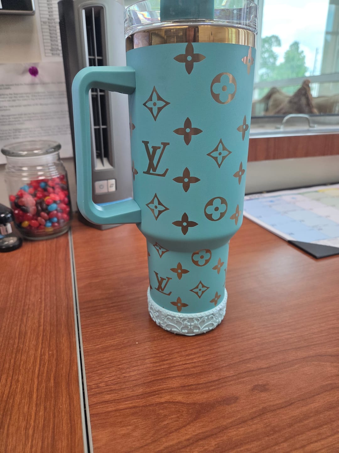 Customer photo review of Heart Scroll Blueberry Milk Shorty Boot