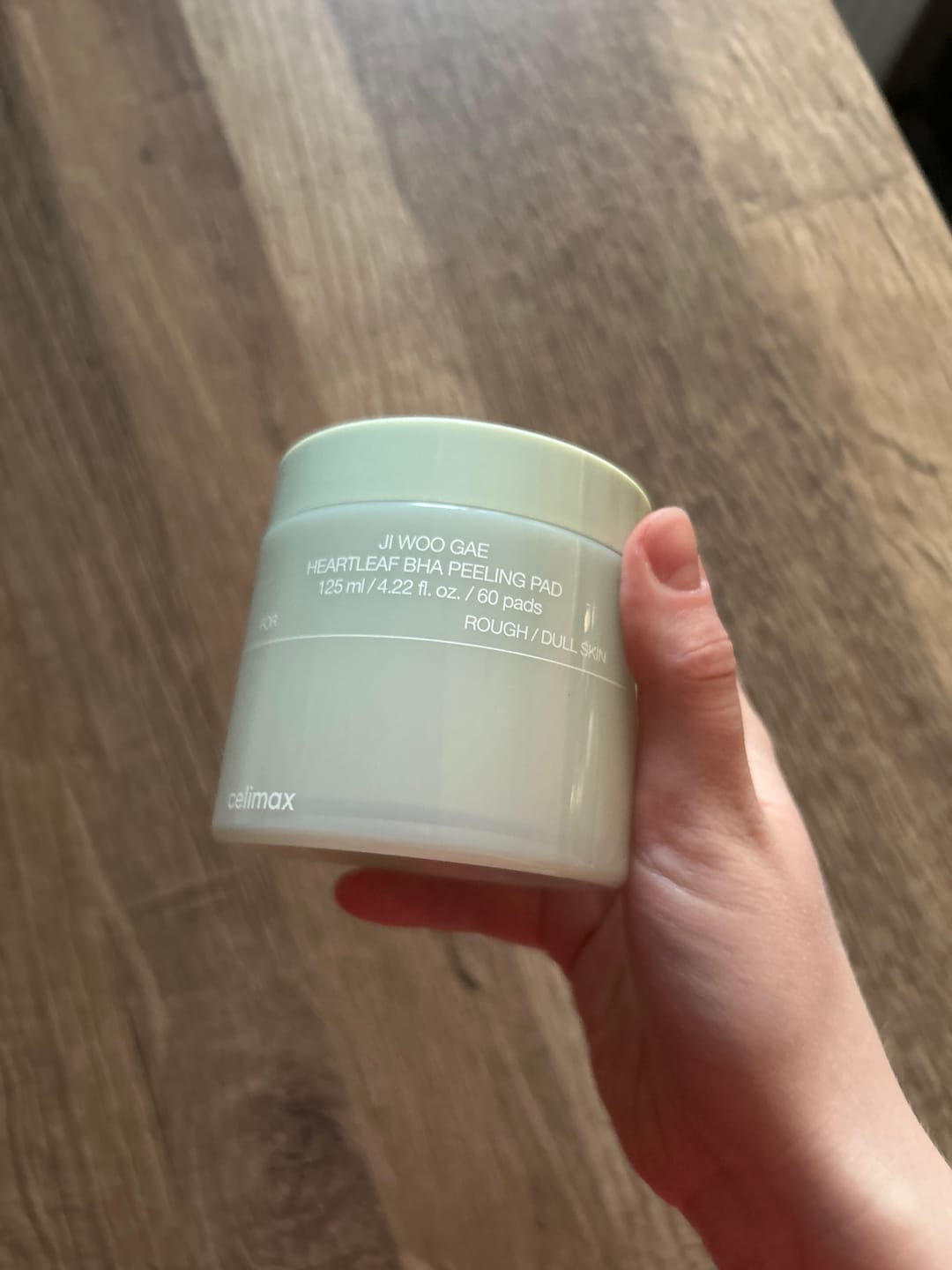 Customer photo review of Tonizējoši pīlinga spilventiņi ar BHA skābi Celimax Ji Woo Gae Heartleaf BHA Peeling Pad