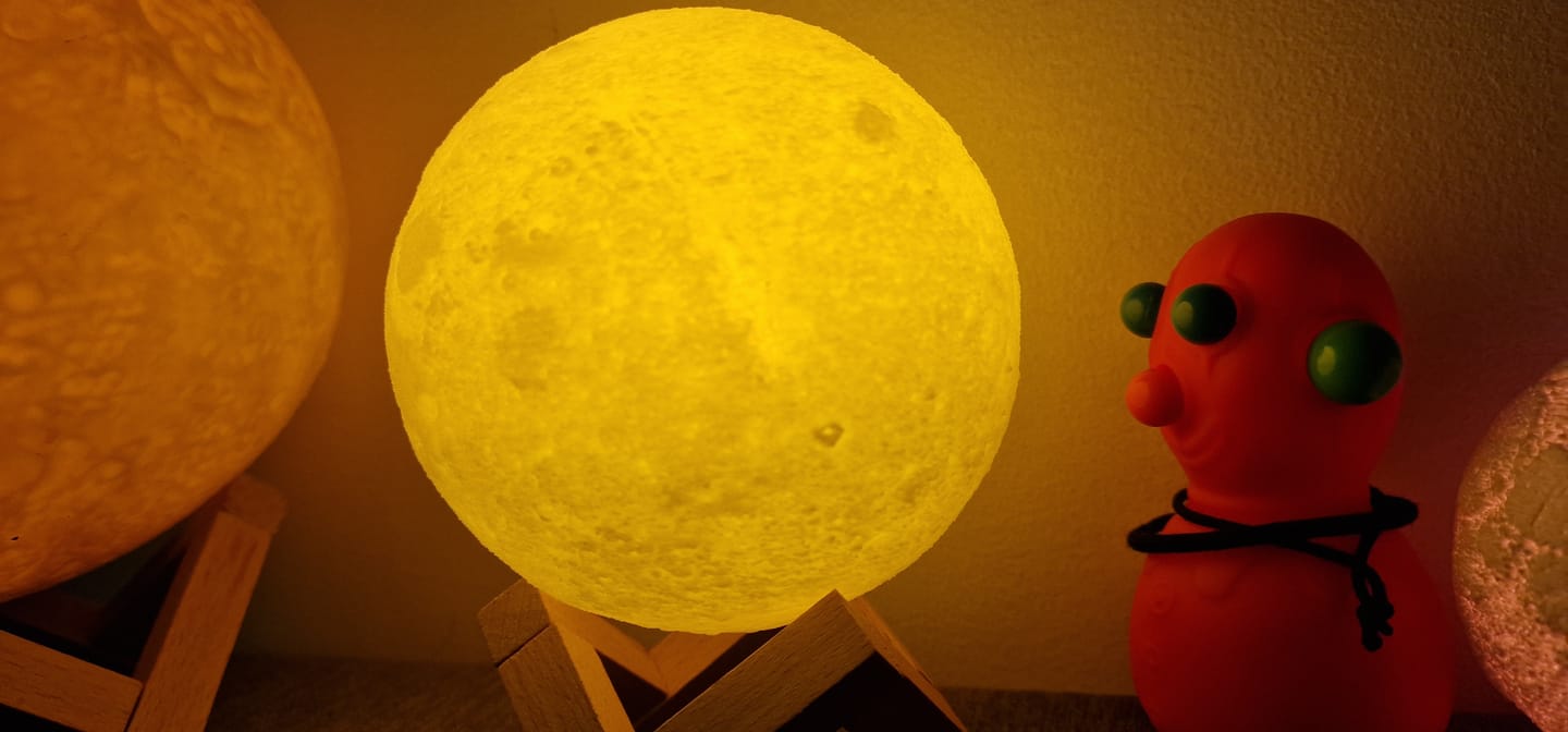 Customer photo review of The Original Moon Lamp