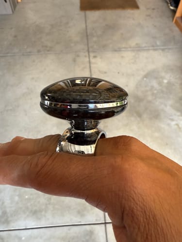 Customer photo review of Custom Carbon Fiber Steering Wheel Turning Knob for Your Tesla