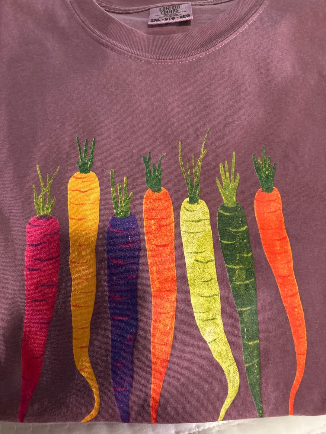 Customer photo review of Rainbow Carrots T-Shirt