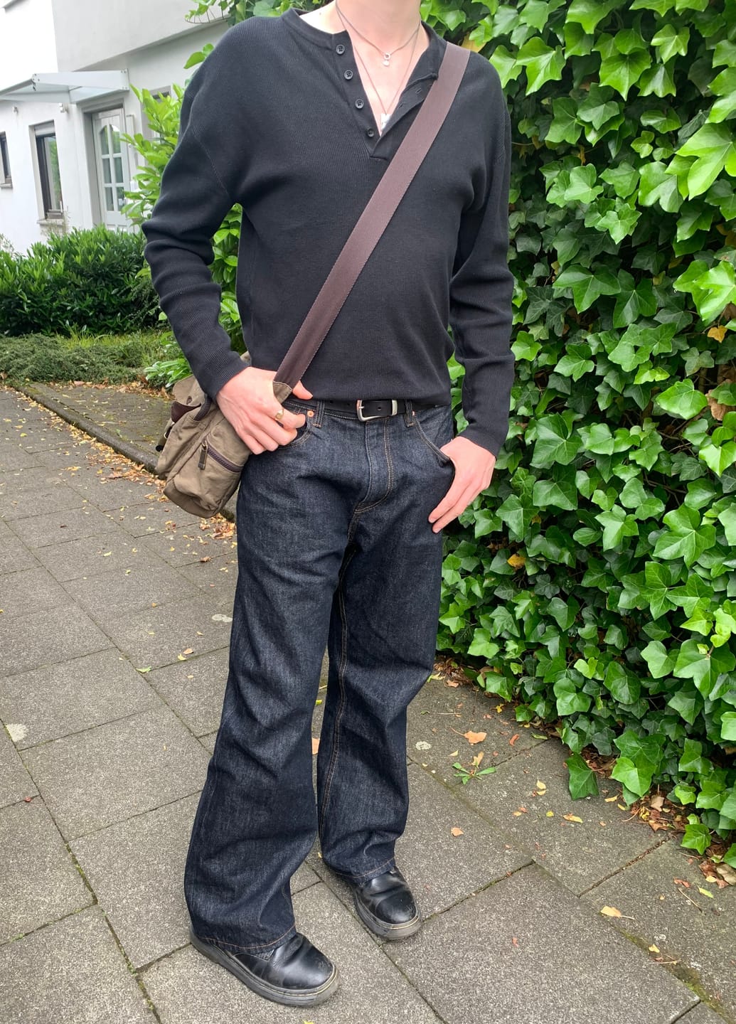 Customer photo review of 15.5OZ Classic 705 Wide-Leg jeans-Regular Wash