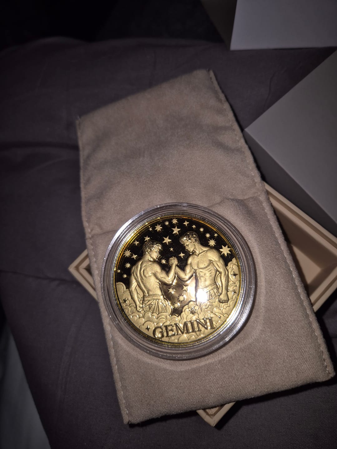 Customer photo review of 24K Yellow Gold (99.99% Gold Purity) Zodiac Sign Coin