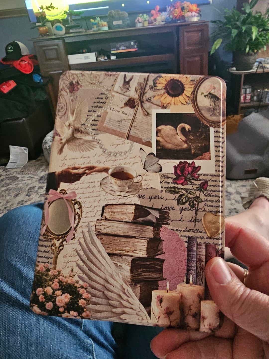 Customer photo review of Lover’s Diary E-Reader Case