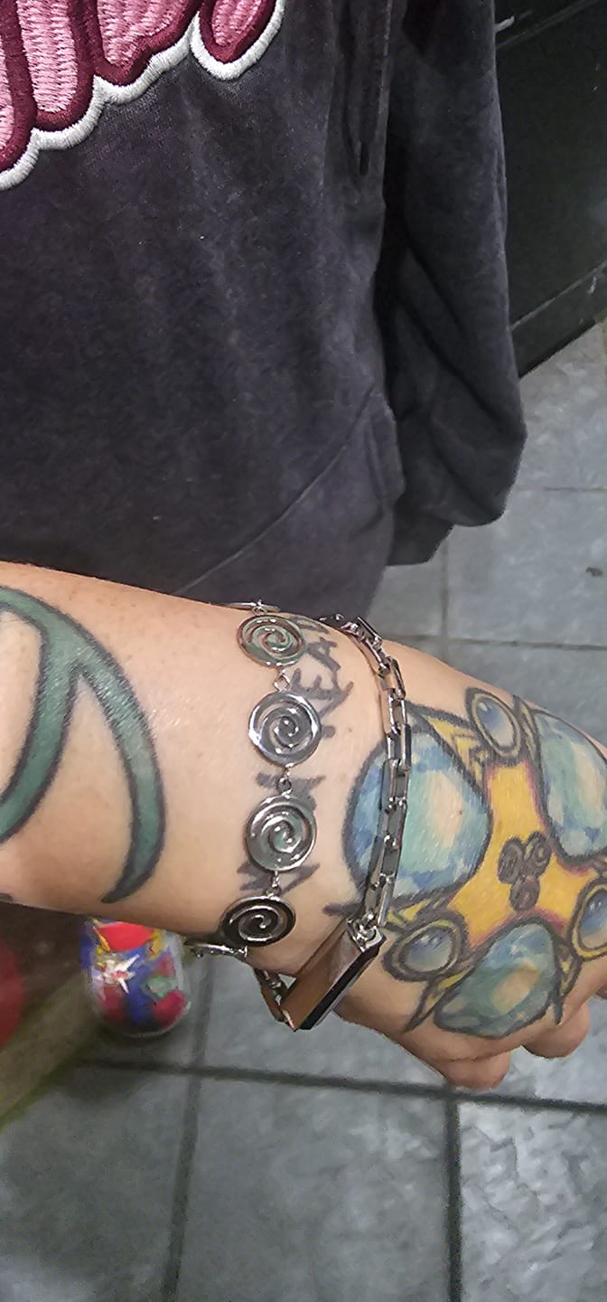 Customer photo review of Swirl Bracelet - Silver